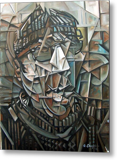 Cecil Taylor Piano Jazz Cubism Metal Print featuring the painting Jazz / Unorthodox by Martel Chapman