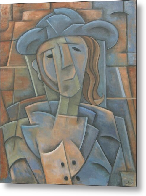 Cubism Metal Print featuring the painting The Poet by Trish Toro