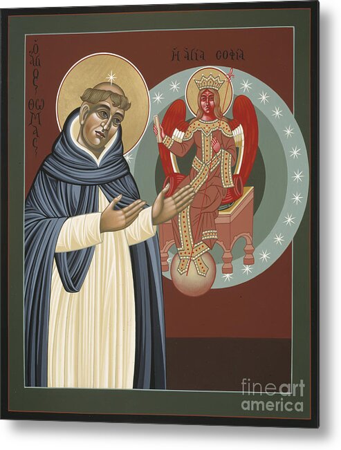 The Silence Of St Thomas Aquinas Metal Print featuring the painting The Silence of St Thomas Aquinas 097 by William Hart McNichols