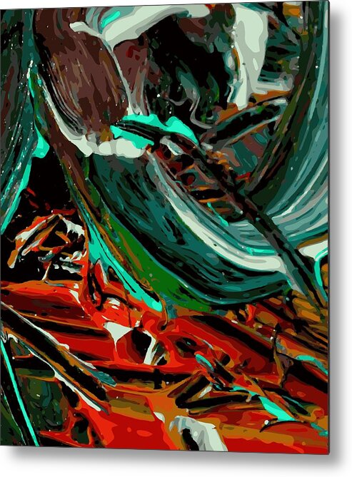 Abstract Impressionism Metal Print featuring the painting The underworld by Neal Barbosa
