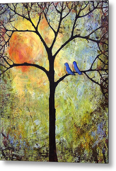 Tree Metal Print featuring the painting Sunshine Tree of Life by Blenda Studio