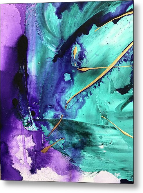 Acrylic Metal Print featuring the painting Untitled by Laura Jaffe