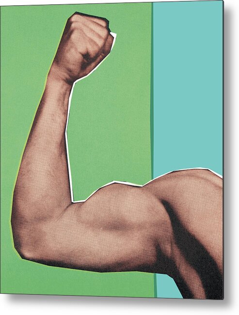 Adult Metal Print featuring the drawing Muscular Arm #1 by CSA Images