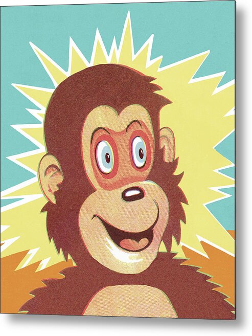 Animal Metal Print featuring the drawing Monkey #12 by CSA Images