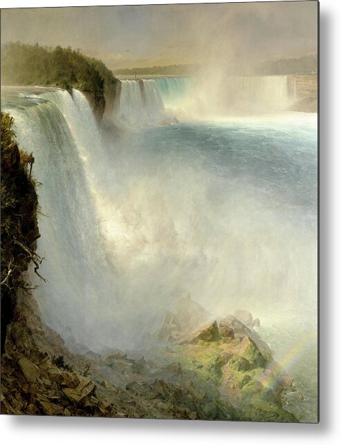Niagara Falls Metal Print featuring the painting Niagara Falls, from the American Side #4 by Frederic Edwin Church
