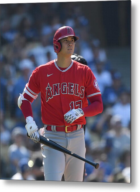Relief Pitcher Metal Print featuring the photograph Shohei Ohtani #2 by Kevork Djansezian