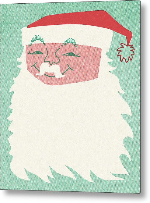 Accessories Metal Print featuring the drawing Santa Claus #29 by CSA Images