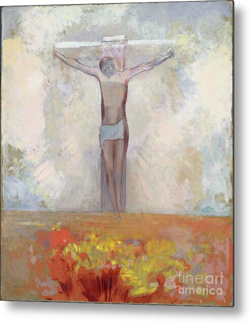 Oil Painting Metal Print featuring the drawing Christ En Croix by Heritage Images