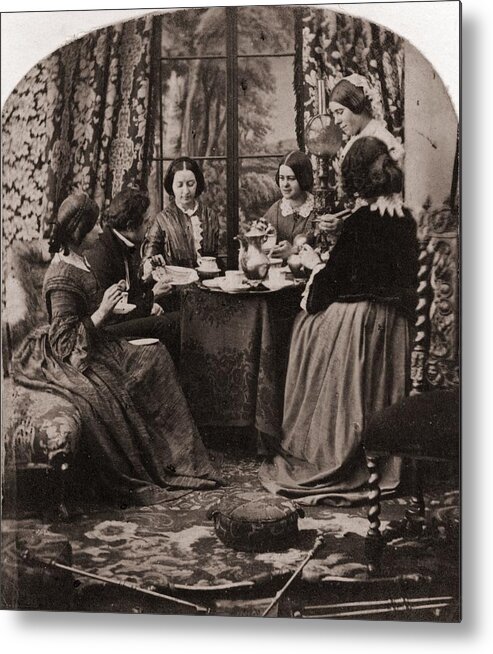 1850-1859 Metal Print featuring the photograph Coffee Break by Otto Herschan Collection
