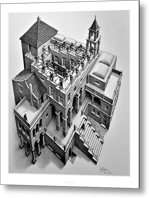 Maurits Cornelis Escher Metal Print featuring the photograph Escher 129 by Rob Hans