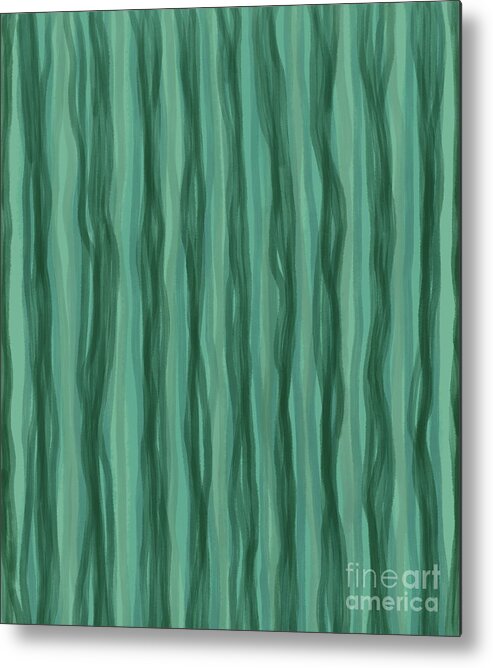 Green Stripes Metal Print featuring the digital art Green Stripes by Annette M Stevenson