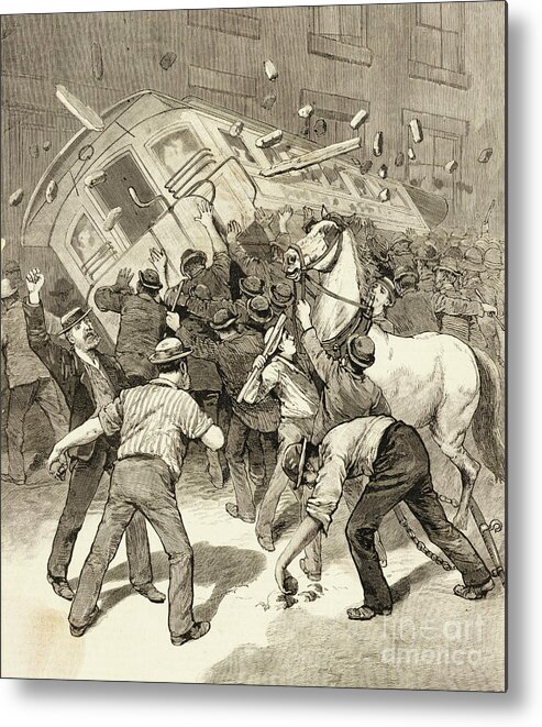 Employment And Labor Metal Print featuring the photograph Illustration Of Striking Conductors by Bettmann