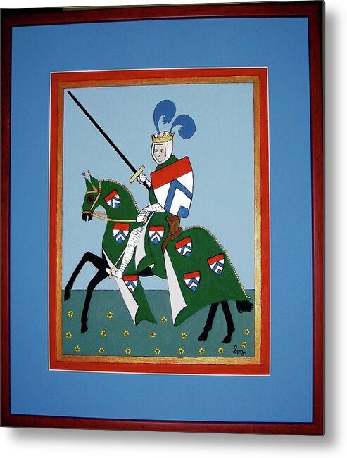 Knight Metal Print featuring the painting Knight Errant by Stephanie Moore