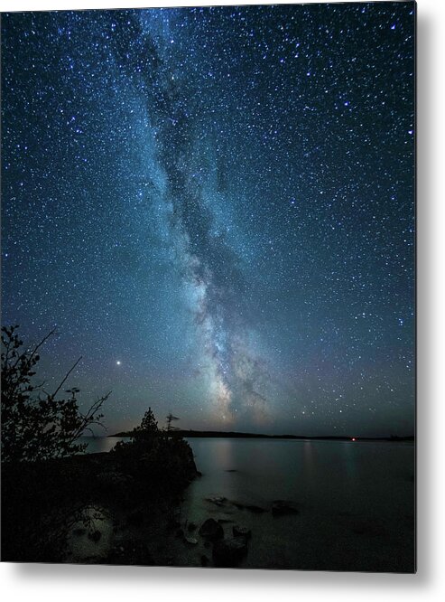  Metal Print featuring the photograph Milky Way as seem from Isle Royale National Park by Nick Noble