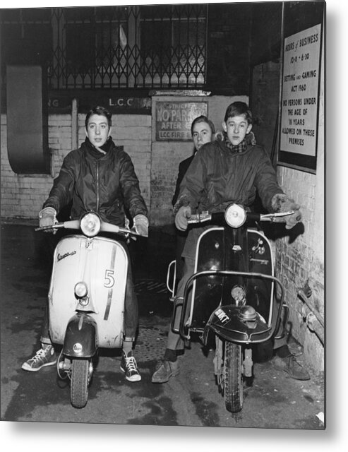 Youth Culture Metal Print featuring the photograph Mods In Soho by David Redfern