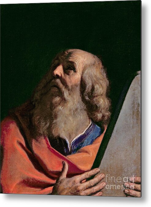 Art Metal Print featuring the painting Moses by Guercino