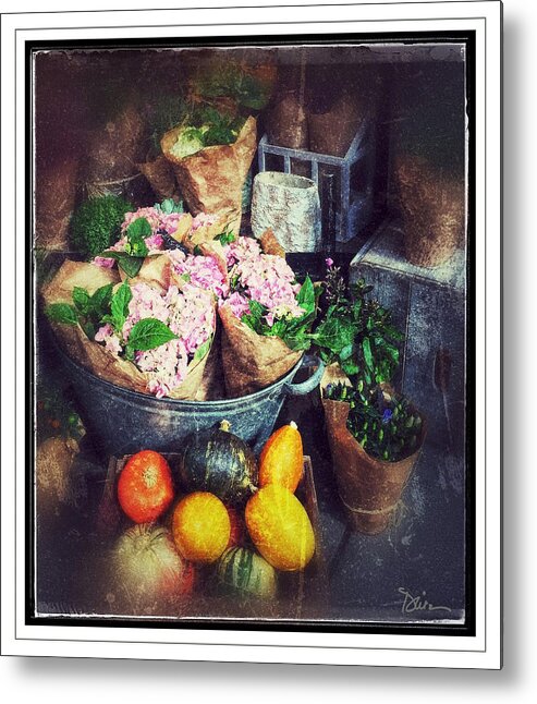 Fresh Produce Metal Print featuring the photograph On Display by Peggy Dietz