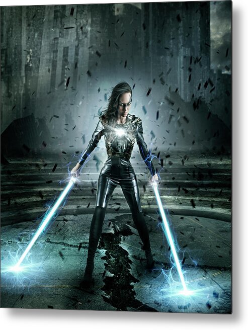 People Metal Print featuring the photograph Superhero Character by Colin Anderson