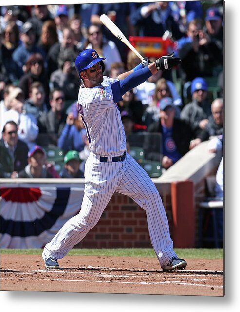 National League Baseball Metal Print featuring the photograph Justin Ruggiano by Jonathan Daniel