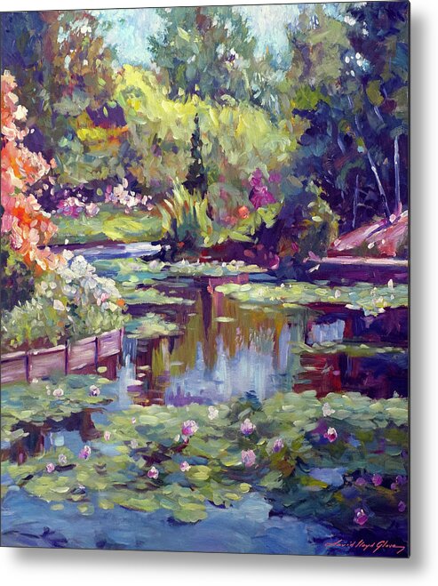 Lakes Metal Print featuring the painting Reflecting Pond #2 by David Lloyd Glover