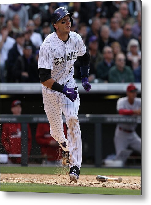 Shortstop Metal Print featuring the photograph Troy Tulowitzki by Doug Pensinger