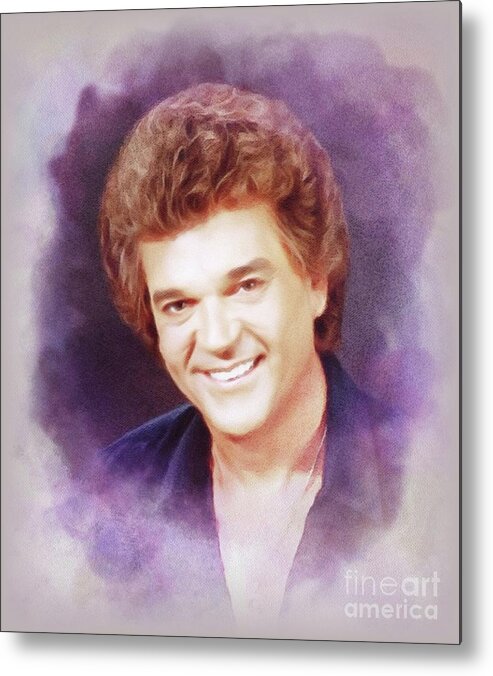 Conway Metal Print featuring the painting Conway Twitty, Music Legend #7 by Esoterica Art Agency