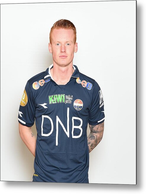 Strømsgodset If Metal Print featuring the photograph Norway Eliteserien League Headshots 2015 #9 by MB Media