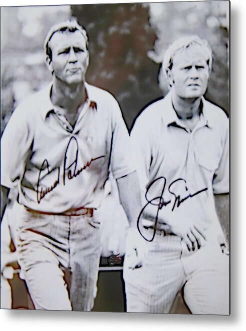 Golf Metal Print featuring the photograph Arnie and Jack by Imagery-at- Work