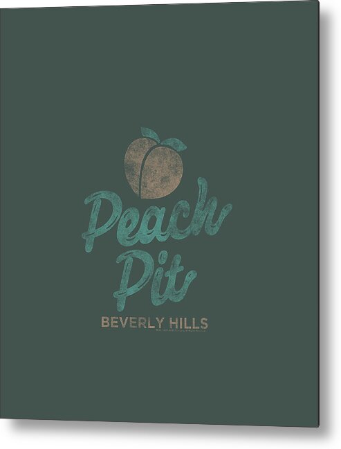 Beverly Hills 90210 Peach Pit Logo Metal Print featuring the digital art Beverly Hills 90210 Peach Pit Logo by Gethin Aoibhe
