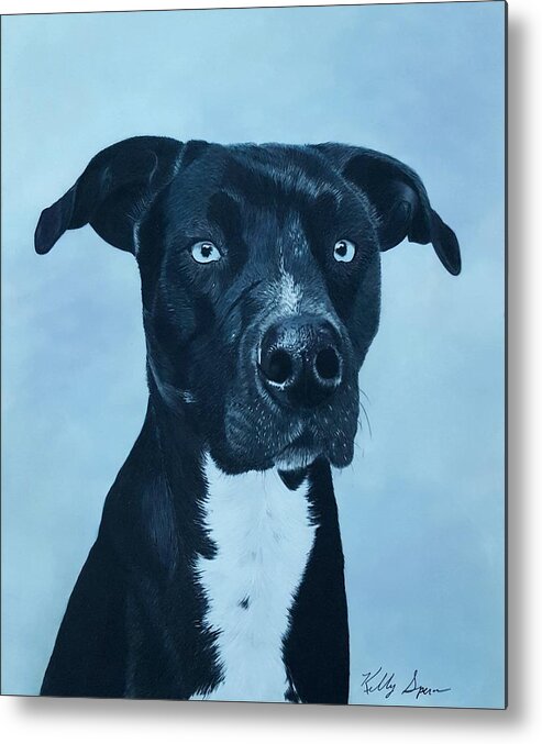 Dog Metal Print featuring the drawing Blue without You by Kelly Speros