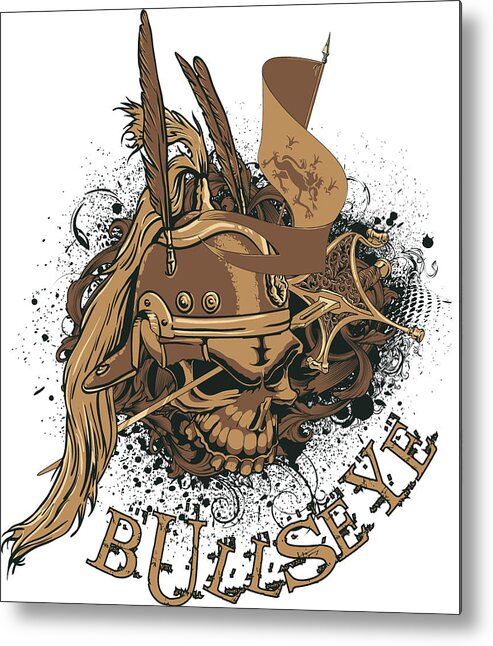 Halloween Metal Print featuring the digital art Bullseye by Jacob Zelazny