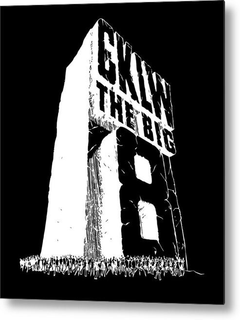 Cklw The Big 8 Logo In White - Allows Fabric To Show Through Areas. Metal Print featuring the digital art CKLW White Logo by Big8Radio