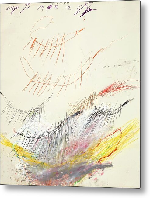 Cy Twombly Metal Print featuring the painting Cy Twombly, Solar Barge of Sesostris by Dan Hill Galleries