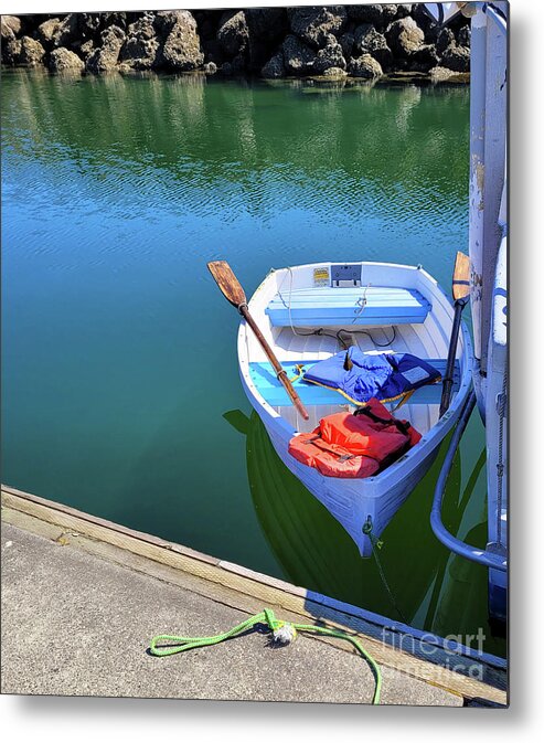 Dingy By Norma Appleton Metal Print featuring the photograph Dingy by Norma Appleton
