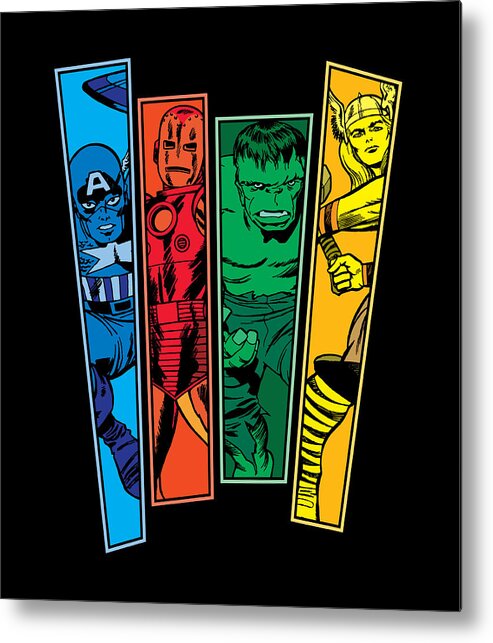 Avengers Metal Print featuring the digital art Earth's Mightiest Heroes Spectrum by Edward Draganski