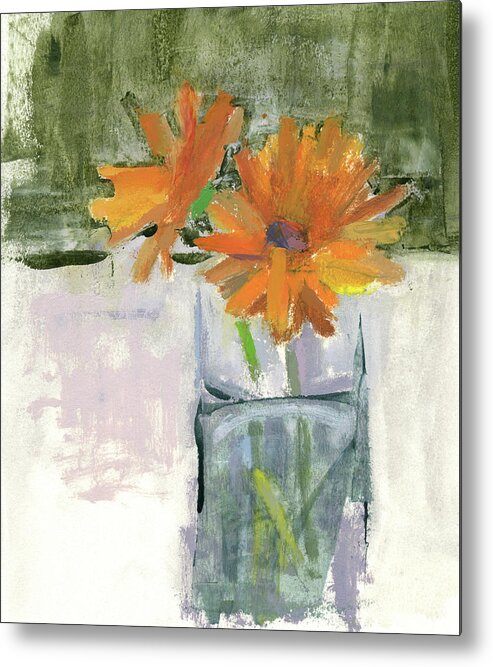 Daisy Metal Print featuring the painting Flowers 200405 by Chris N Rohrbach