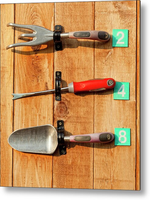 Tools Metal Print featuring the photograph Garden tools by Alexey Stiop