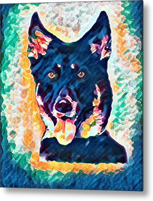  Metal Print featuring the photograph German Shepherd Commission by Bellesouth Studio