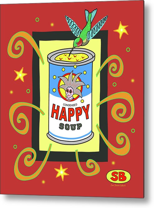  Metal Print featuring the digital art Happy Soup by Susan Bird Artwork