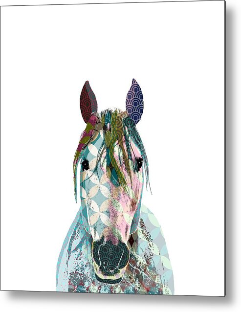 Horse Metal Print featuring the digital art Horse 12 by Lucie Dumas