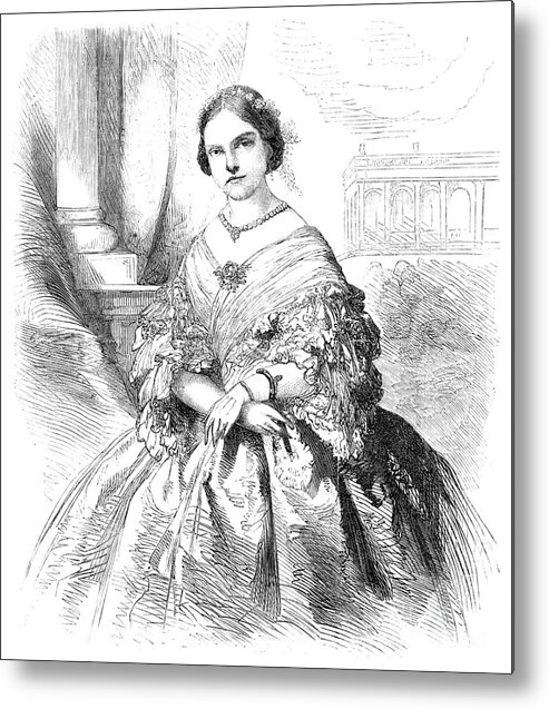 1859 Metal Print featuring the drawing Maria Clotilde by Granger