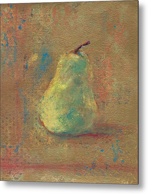 Pear Metal Print featuring the painting Pear by Ruth Kamenev
