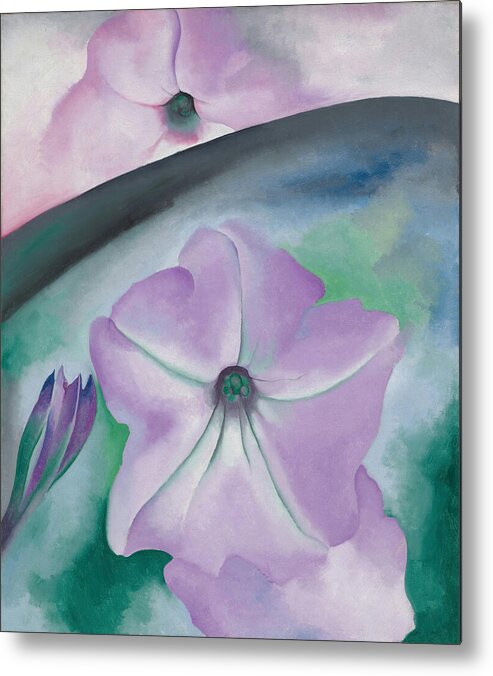 Georgia O'keeffe Metal Print featuring the painting Petunia no 2. - Modernist pink flower painting by Georgia O'Keeffe