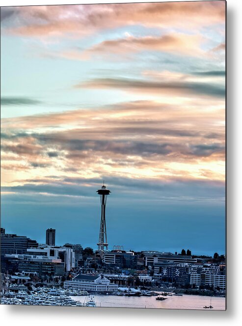 Seattle Metal Print featuring the photograph Seattle Space Needle by Cathy Anderson