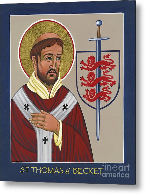 St Thomas A' Becket Metal Print featuring the painting St. Thomas a' Becket by William Hart McNichols