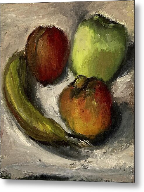 Still Life Metal Print featuring the painting Still life, Homage to Matisse by David Euler