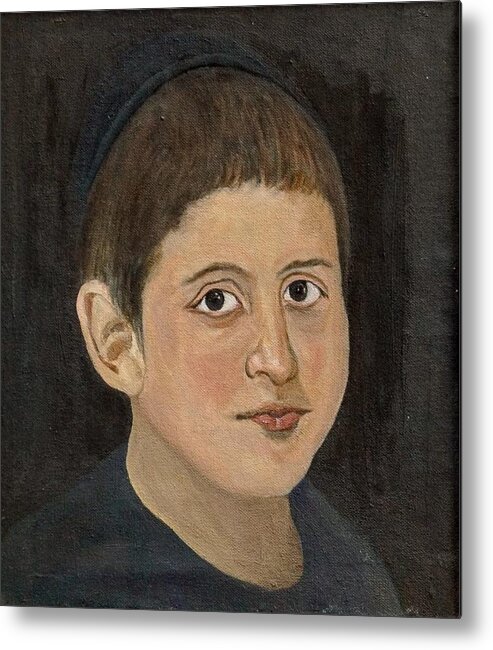  Metal Print featuring the painting The boy by Max Kushner