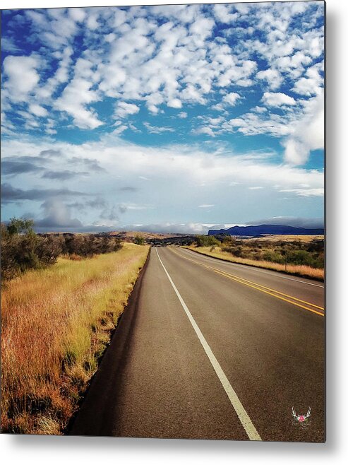 Oldwest Metal Print featuring the photograph West Texas BackRoad by Pam Rendall