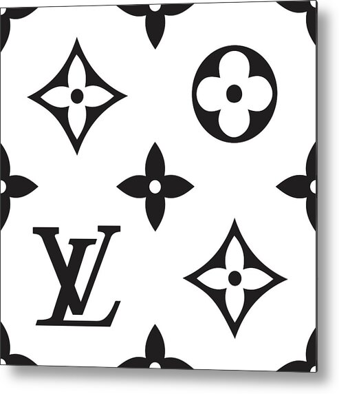 Louis Vuitton Pattern - Lv Pattern 01 - Fashion And Lifestyle Metal Print by TUSCAN Afternoon