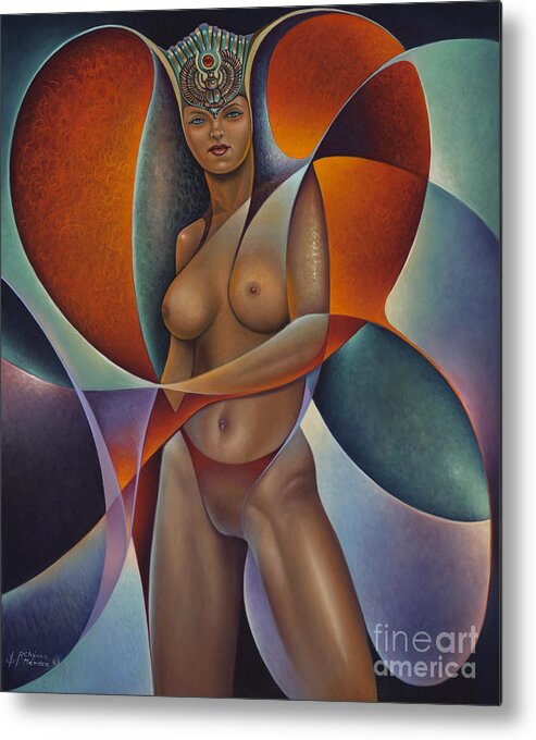 Queen Metal Print featuring the painting Dynamic Queen I by Ricardo Chavez-Mendez